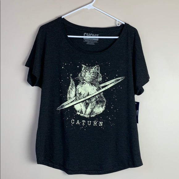 Choke Tops - Choke Caturn Glow in the Dark Tee Shirt Large
